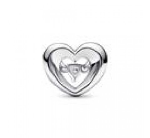 CHARM PANDORA PLATA CORAZON Y CIRCONITA FLOTANTE 792493C01