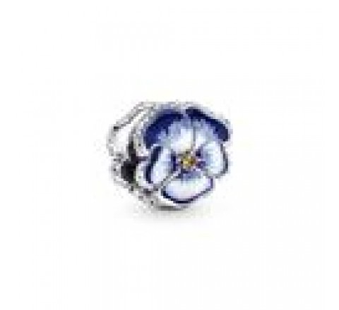 CHARM PANDORA PLATA FLOR PENSAMIENTO AZUL 790777C02