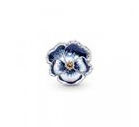 CHARM PANDORA PLATA FLOR PENSAMIENTO AZUL 790777C02