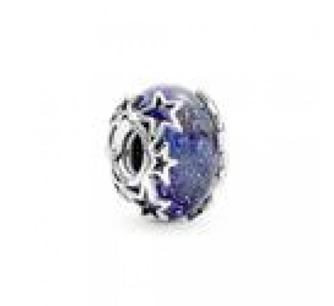 CHARMS PANDORA PLATA CRISTAL MURANO AZUL ESTRELLAS 790015C00