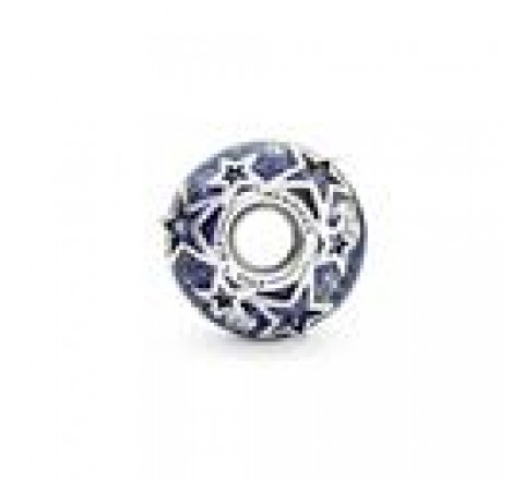 CHARMS PANDORA PLATA CRISTAL MURANO AZUL ESTRELLAS 790015C00