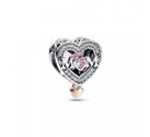 CHARM PANDORA PLATA MAMA CIRCONITAS Y PIEDRA ROSA 782653C01