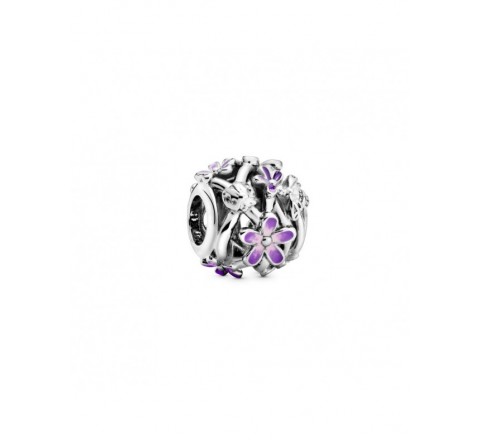 CHARMS PANDORA 798772C02 PLATA MARGARITA ESMALTADA EN  LILA