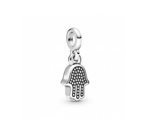CHARMS PANDORA ME 798361NRP PLATA MANO FATIMA PIEDRA MORADA