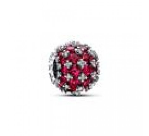 CHARM PANDORA PLATA REDONDO BRILLANTE PAVE ROSA 792630C03
