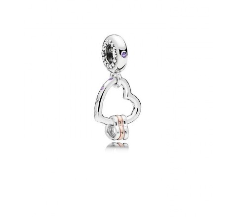 CHARM PANDORA PLATA CORAZON LLENO CORAZONES 787247NLCMX