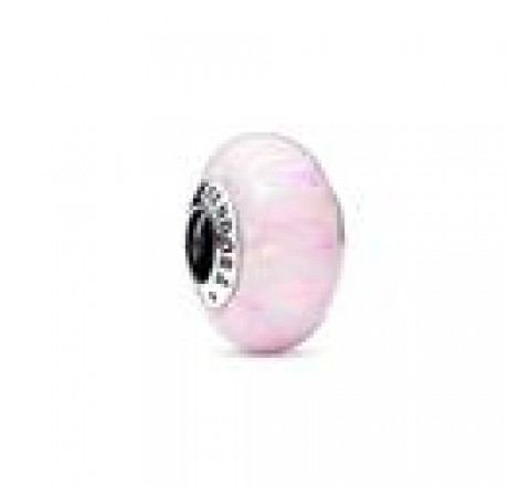 CHARM PANDORA PLATA CRISTAL MURANO ROSA OPALESCENT 791691C03