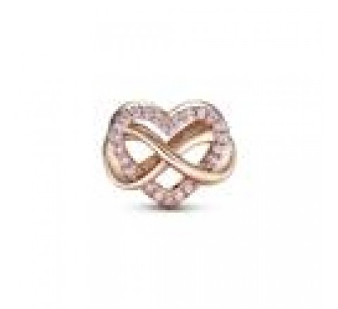 CHARM PANDORA PLATA ROSADA CORAZON INFINITO 782246C01
