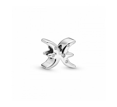 CHARM PANDORA PLATA ZODIACO PISCIS CIRCONITAS 798426C01