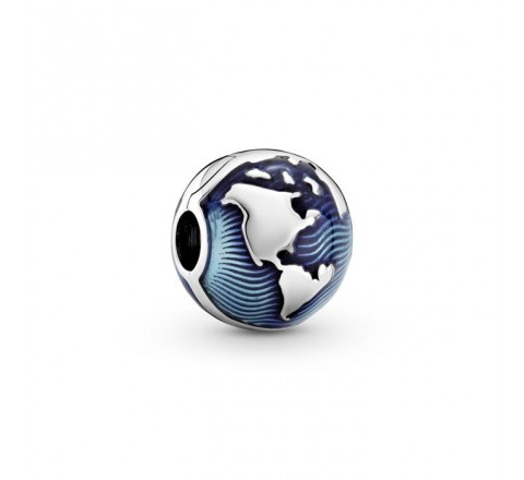 CHARMS PANDORA PLATA GLOBO TERRAQUEO ESMALTE AZUL 799429C01