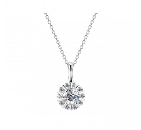 GARGANTILLA BRIZZLING PLATA MOISANITE DIAMOND 6MM BMP024