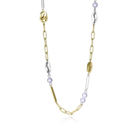 COLLAR VICEROY ACERO IP DORADO CON PERLA 75372C01019