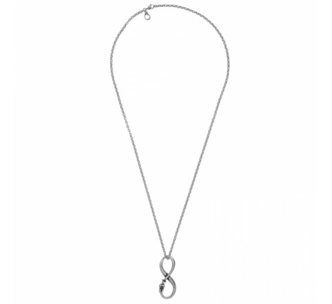 COLLAR CICLON ZAMAK LARGO INFINITO PIEDRA AZUL 213803-07