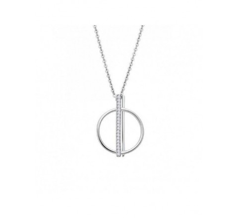 GARGANTILLA LOTUS PLATA REDONDO CIRCONITAS LP3061-1/1