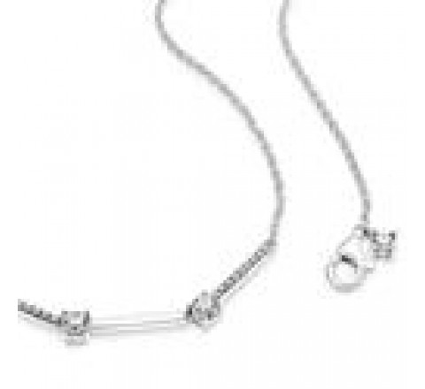GARGANTILLA PANDORA PLATA BARRA CIRCONITAS 45CM 390059C01-45