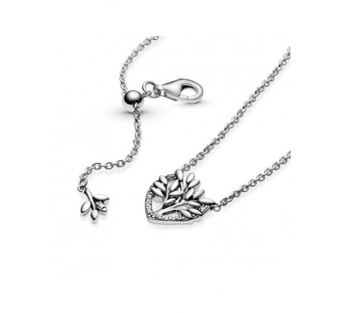 GARGANTILLA PANDORA PLATA CORAZON ARBOL VIDA 399261C01-50