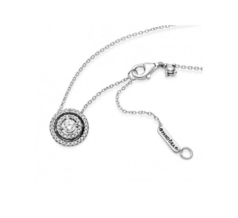 COLGANTE PLATA PANDORA DOBLE HALO BRILLANTE 399414C01-45