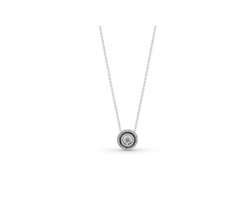 COLGANTE PLATA PANDORA DOBLE HALO BRILLANTE 399414C01-45