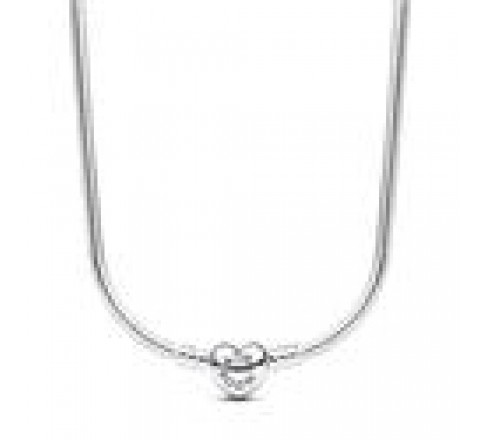 COLLAR PANDORA PLATA CIERRE CORAZON 45CM 393091C00-45