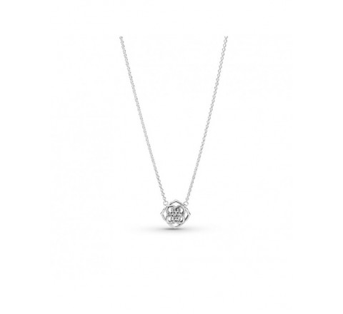 COLLAR PANDORA PLATA FLOR CIRCONITAS 399370C01-45