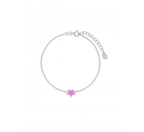 PULSERA MAREA PLATA CON ESTRELLA ESMALTADA D02403/AF