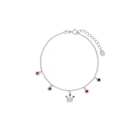 PULSERA MAREA PLATA CORONA CIRCONITAS COLOR D02403/AN