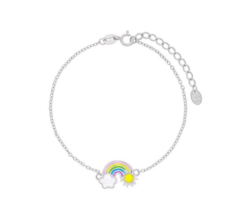 PULSERA MAREA PLATA ARCOIRIS COLOR D02403/AZ