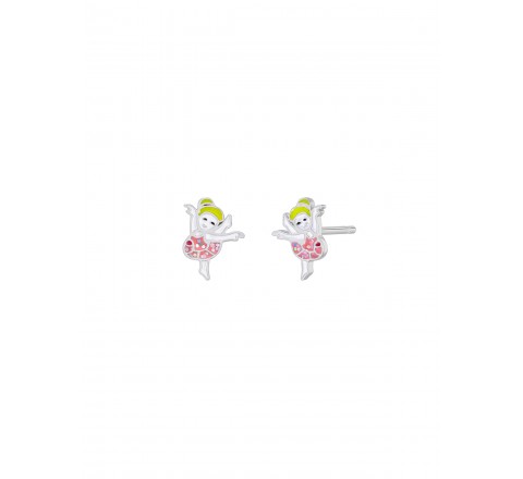 PENDIENTES MAREA PLATA BAILARINA ESMALTE COLOR D03001/AU