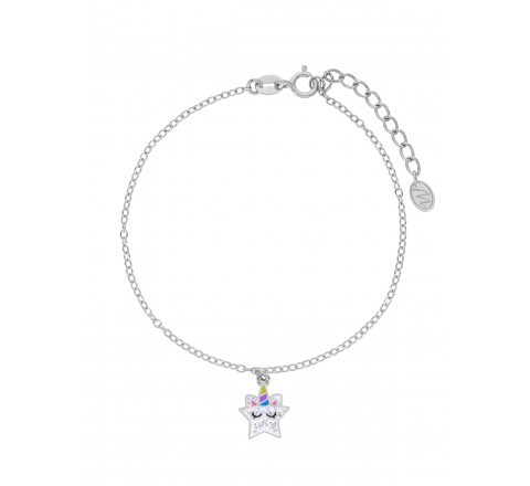 PULSERA MAREA PLATA UNICORNIO ESTRELLA COLOR D03003/AK