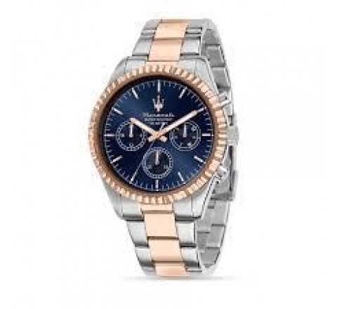 RELOJ MASERATI CABALLERO CRONO ACERO ROSE R8853100040