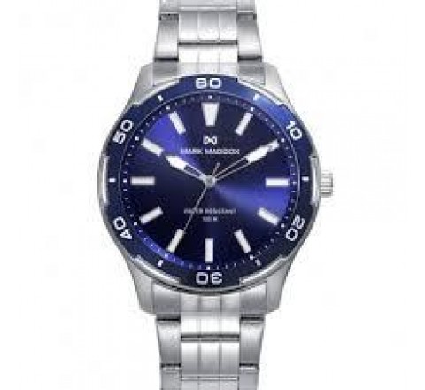 RELOJ MARK MADDOX CRONO ACERO ESF AZUL HM1017-36