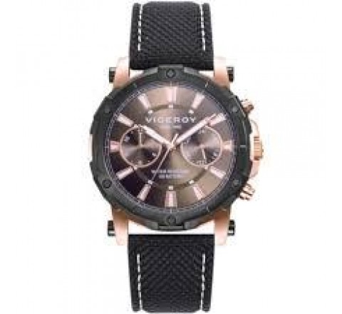 RELOJ VICEROY MULTI ACERO IP ROSA Y NEGRO 401315-47