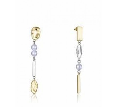 PENDIENTES ACERO IP DORADO Y PERLA 75372E01019