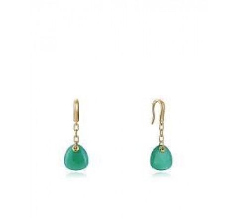 PENDIENTES VICEROY PLATA DORADA PIEDRA VERDE 13172E100-42