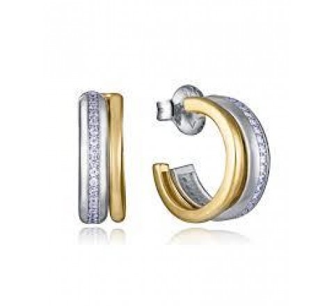 PENDIENTES VICEROY BICOLOR PLATA RODIADA CIRC 13224E100-30