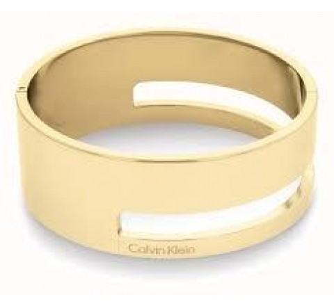 BRAZALETE CALVIN KLEIN RIGIDO ACERO DORADO 35000673