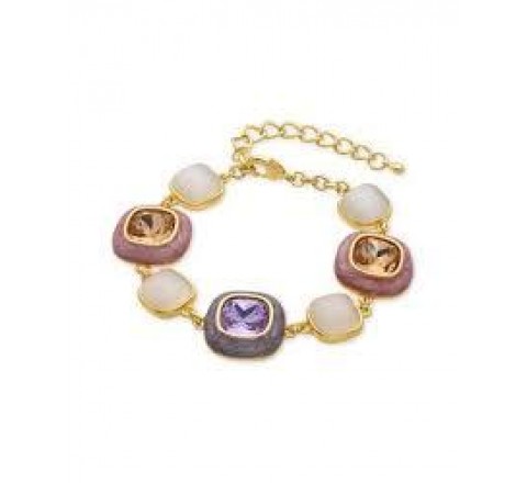 PULSERA DROGOLO DORADA PIEDRAS COLOR SGBU0332000