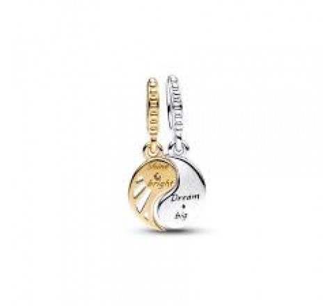 CHARM PANDORA PLATA BICOLOR SOL Y LUNA DIVISIBLE 762678C01