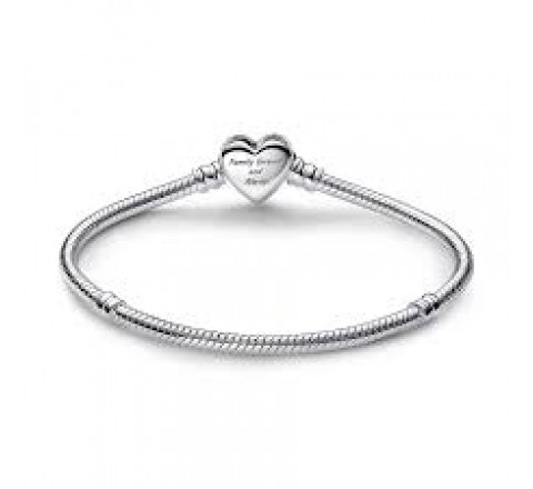 PULSERA PANDORA PLATA CORAZON CON INFINITO 592645C01-19