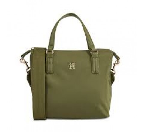 BOLSO TOMMY HILFIGER VERDE LOGO DORADO AW0AW15217 MS2