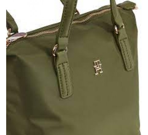 BOLSO TOMMY HILFIGER VERDE LOGO DORADO AW0AW15217 MS2