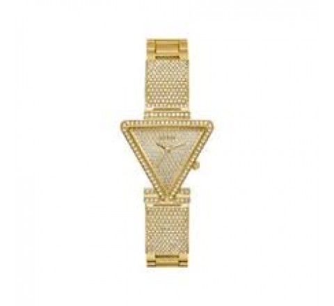 RELOJ GUESS ACERO DORADO CIRCONITAS CAJA TRIANGULAR GW0644L2