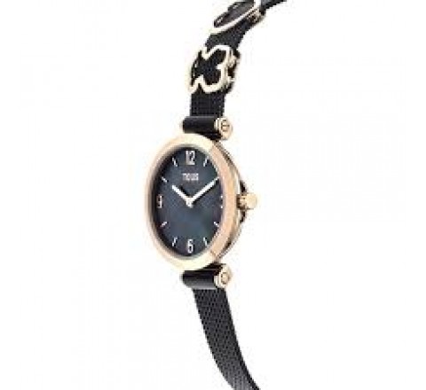 RELOJ TOUS CAJA ROSADA ARMIS ACERO NEGRO 300358200