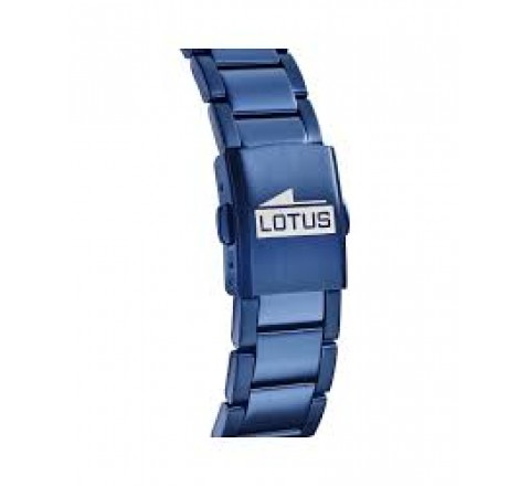 RELOJ LOTUS CAJA Y ARMIS ACERO AZUL CRONO 18680/1