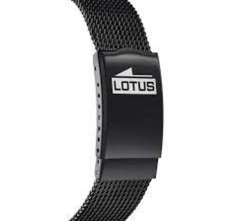 RELOJ LOTUS CAJA Y ARMIS ACERO NEGRO 18639/1