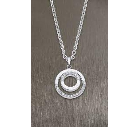 COLLAR LOTUS ACERO REDONDO CON CIRCONITAS LS2180/1/1
