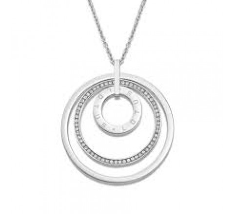 COLLAR LOTUS ACERO REDONDO CON CIRCONITAS LS2090/1/1