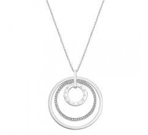 COLLAR LOTUS ACERO REDONDO CON CIRCONITAS LS2090/1/1