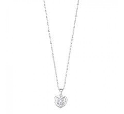 GARGANTILLA LOTUS PLATA CORAZON CIRCONITAS LP3092-1/1