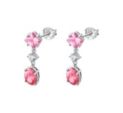 PENDIENTES LOTUS PLATA LARGOS ROSA DE FRANCIA LP3565-4/3